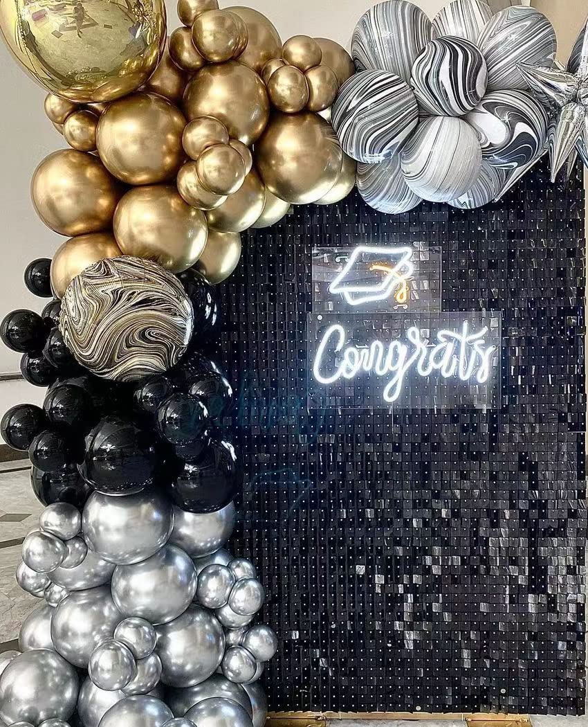 Amazon.com: FlavorThings Easy Setup 24 Panels Black Sequin Shimmer